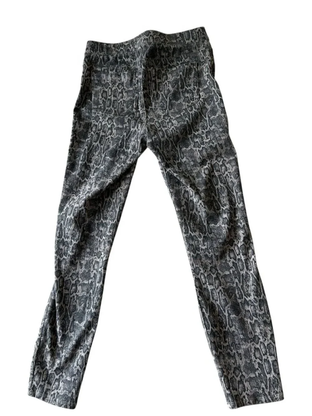 SPANX by Sara Blakely Leggings full length Women's Sz Med Snakeskin Jean-ish
